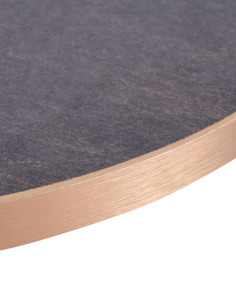 Cupria Slate - Copper edge Laminate Restaurant Table Top - 25mm