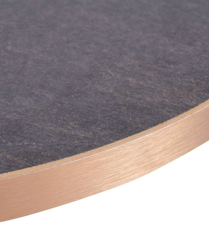 Cupria Slate - Copper edge Laminate Restaurant Table Top - 25mm