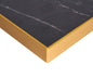Black Pietra - Gold edge Laminate Restaurant Table Top - 25mm