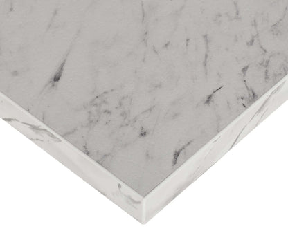 White Marble Effect Laminate Restaurant Table Top - 25mm